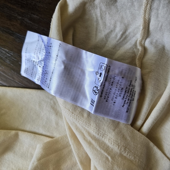 Maison Margiela 100% Organic Cotton Jersey T-Shirt Off-White Cream Ivory Sz XXL - Picture 8 of 11